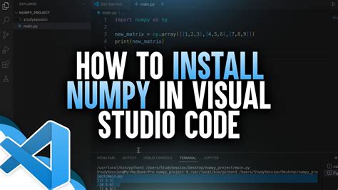 Advanced users Conda. . How to install numpy in visual studio code